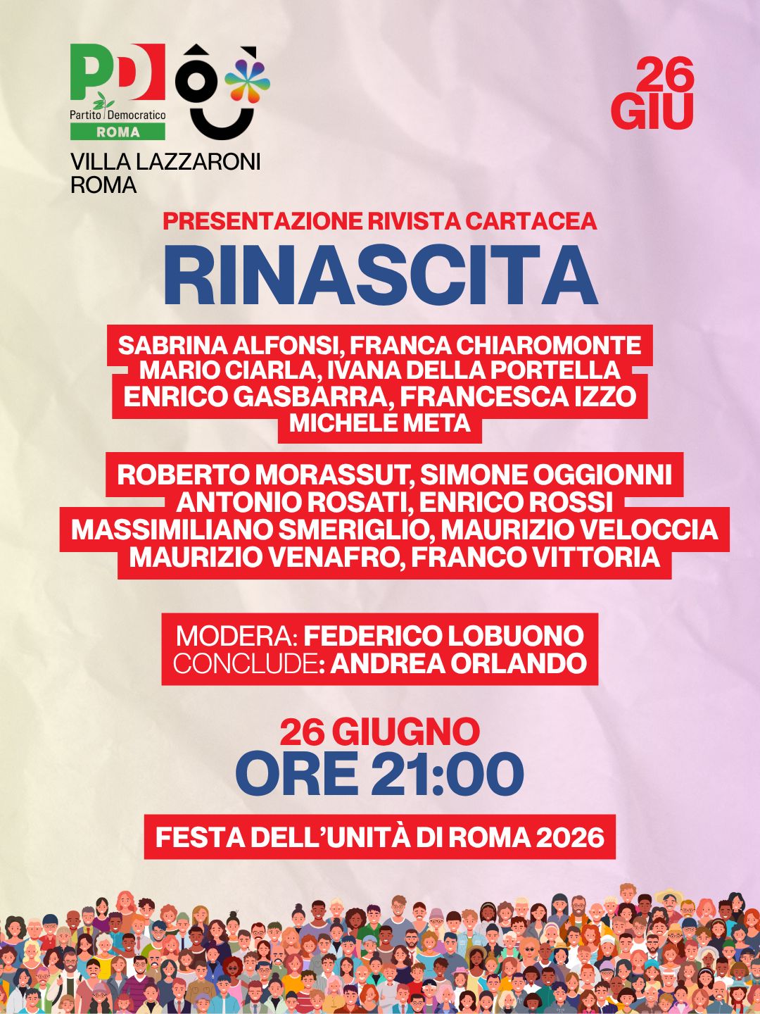 presentazione rivista cartacea RINASCITA
